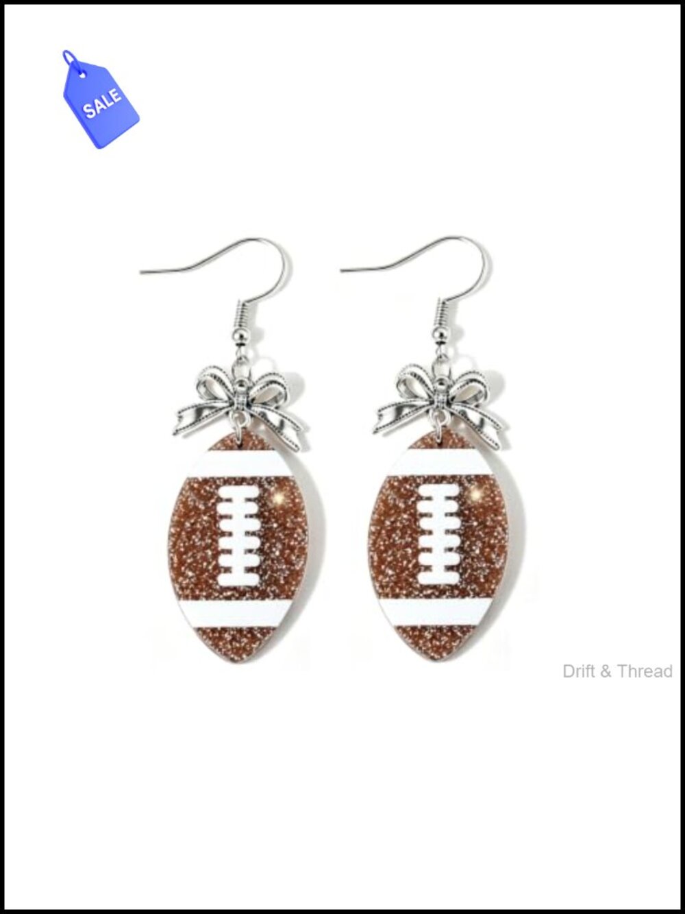 Football Dangle Earrings for Women Game Day Party Jewelry